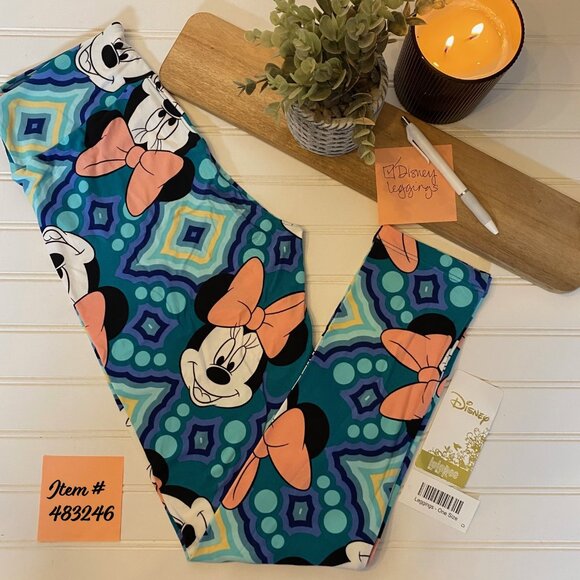 LuLaRoe Disney Minnie Mouse O/S Leggings - Picture 1 of 2